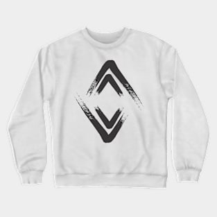 hand drawing diamond shape and triangle fabric pattern Crewneck Sweatshirt